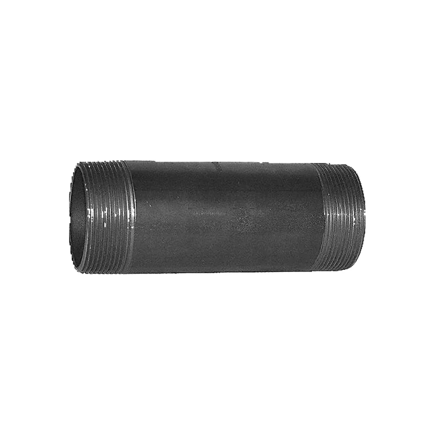 Niple Roscado Acero Negro Sch40 1″