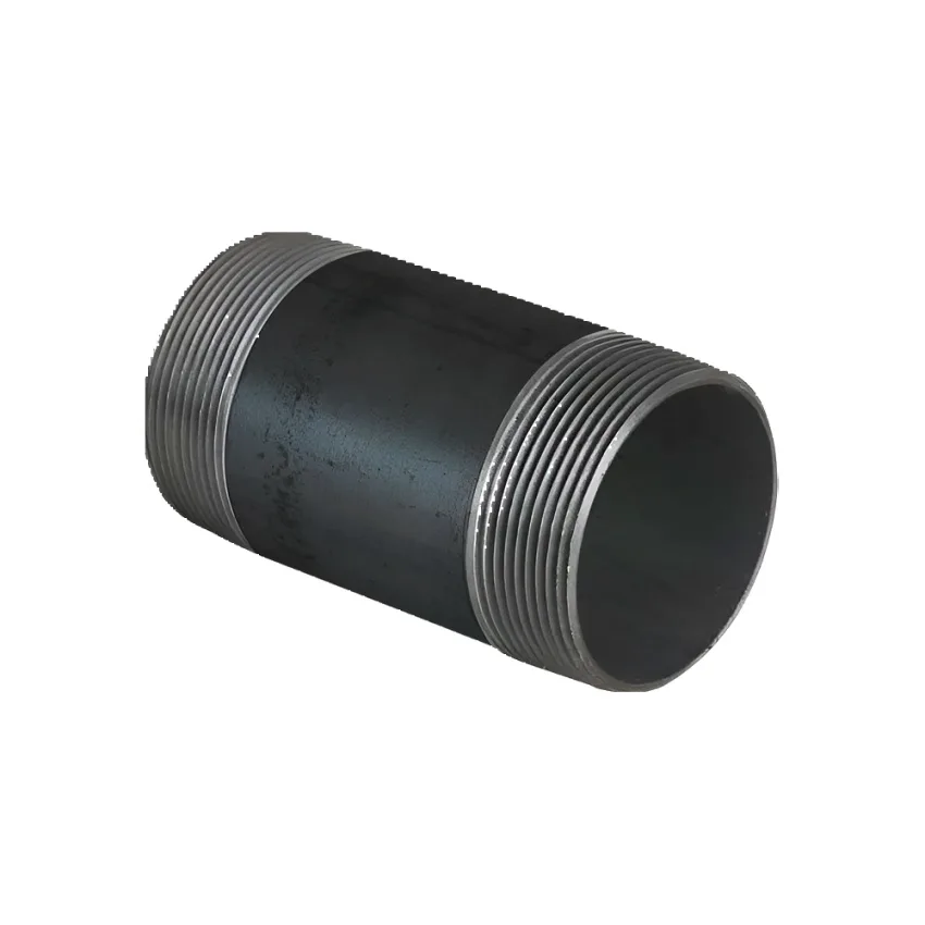 Niple Roscado Acero Negro Sch40 2″