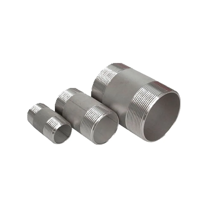 Niple Roscado De Acero Inoxidable Sch40 6″