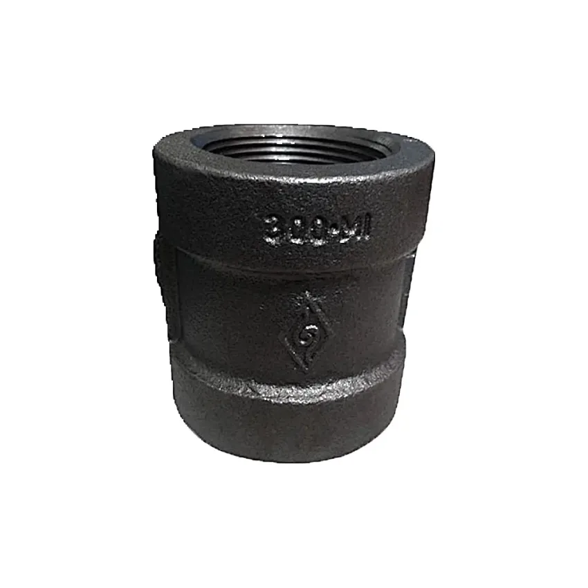 Unión Simple Fierro Negro Roscado