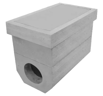 Caja de concreto desagüe con tapa