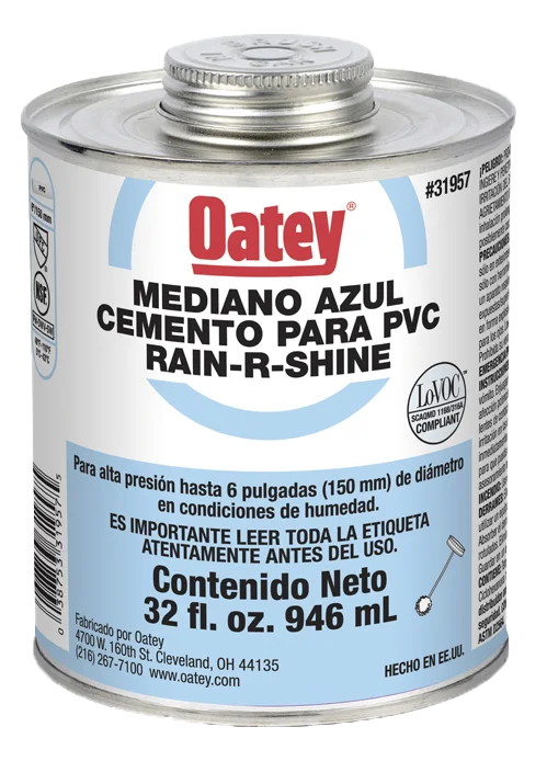 Pegamento Oatey azul de PVC