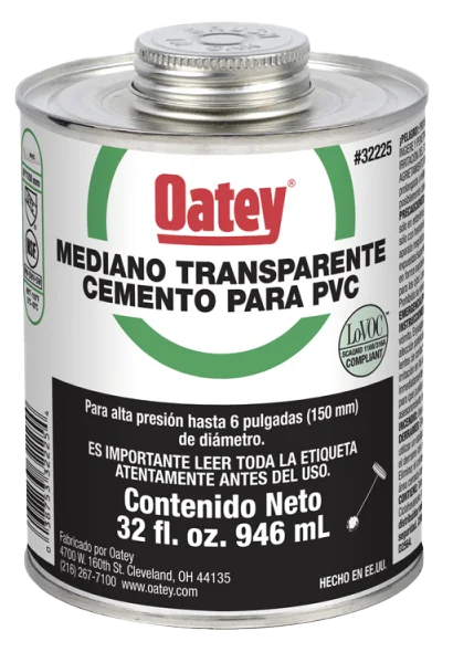 Pegamento Oatey negro de PVC
