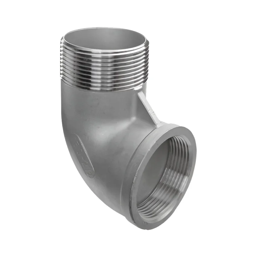 Codo calle Ac. Inox. C-304 C/Rosca x 150 LBS.
