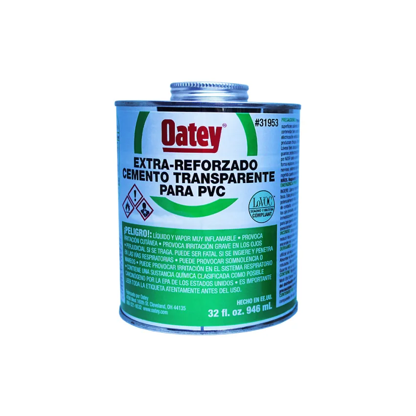 Extra reforzado Cemento Transparente para PVC