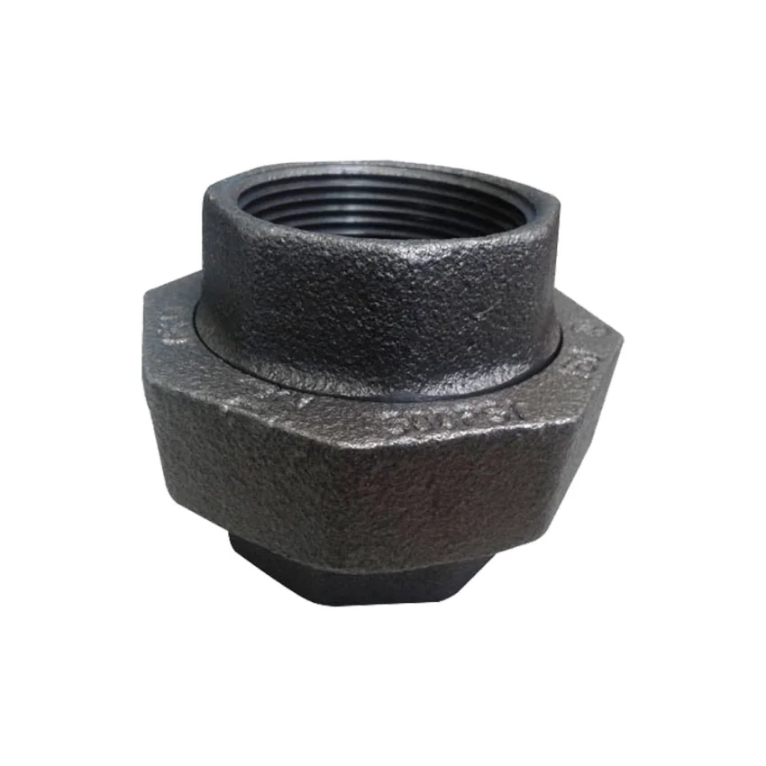 Unión universal fierro negro roscado