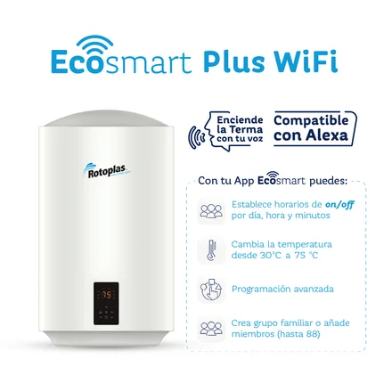 Terma de Acumulacion Ecosmart Wifi 50L