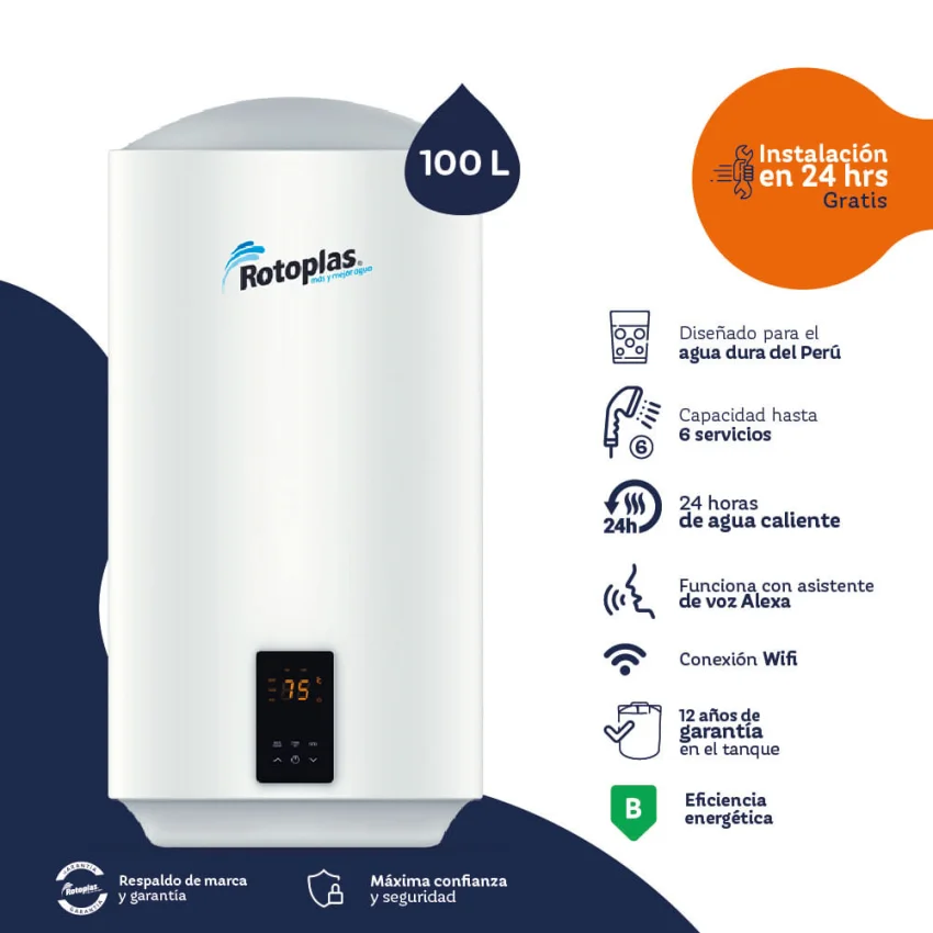 Terma de Acumulacion Ecosmart Wifi 100L