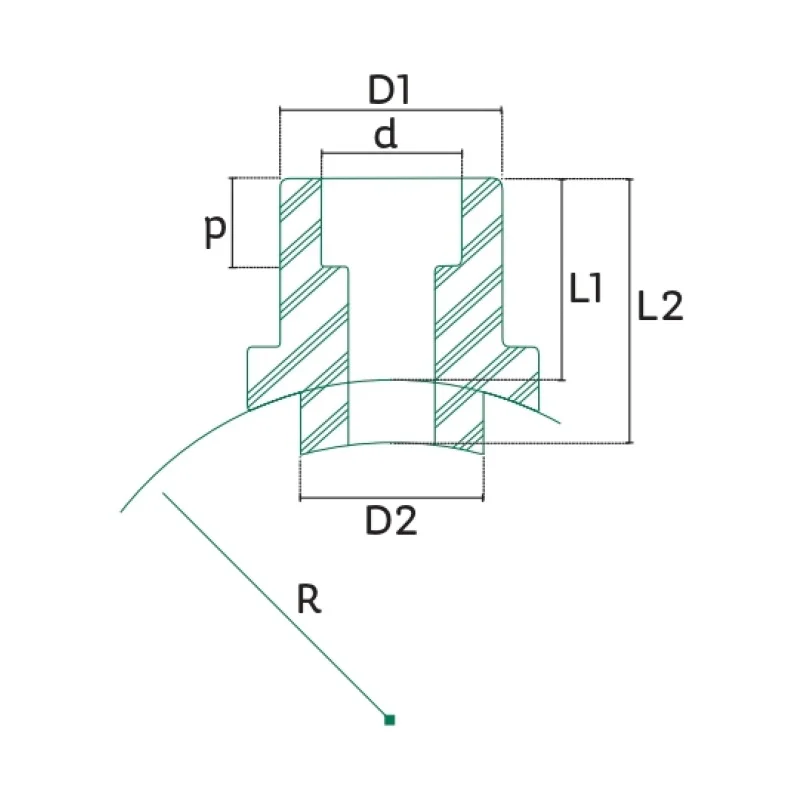Montura de Derivación o Silleta Tuboplus PP-R - Plano Dimensional Técnico